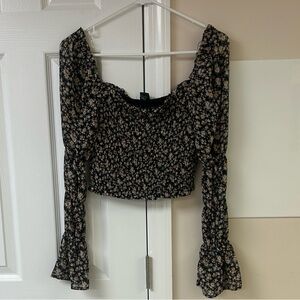 Wild Fable Off The Shoulder Floral Crop Top